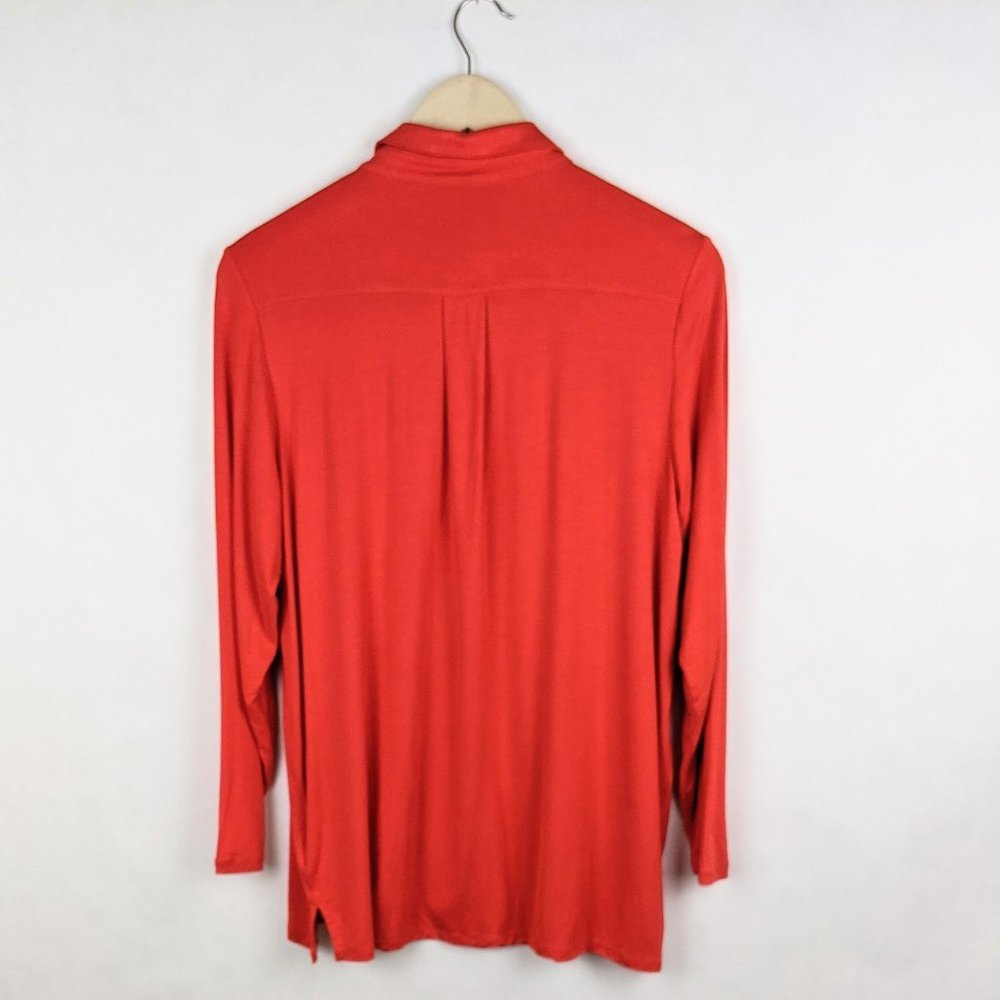 Lands' End Red Button Down Long Sleeve Shirt L - Picture 6 of 6